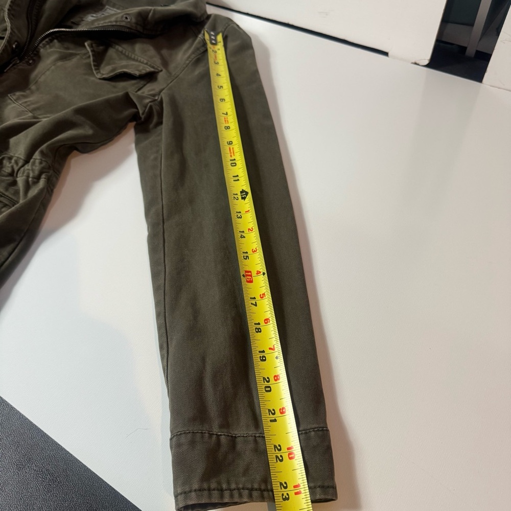 Vintage Levis Women’s Sz Olive Green Cotton Military Field Jacket Utility Coat - Picture 6 of 9